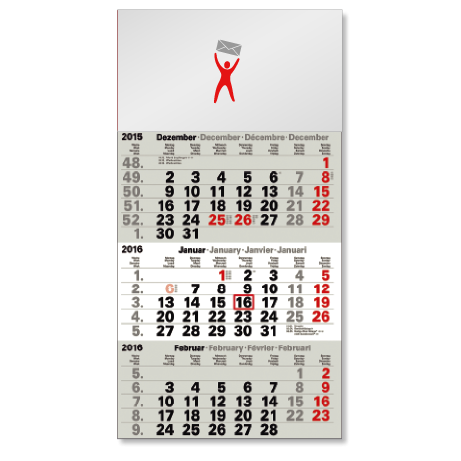 3-Monatskalender für das Folgejahr